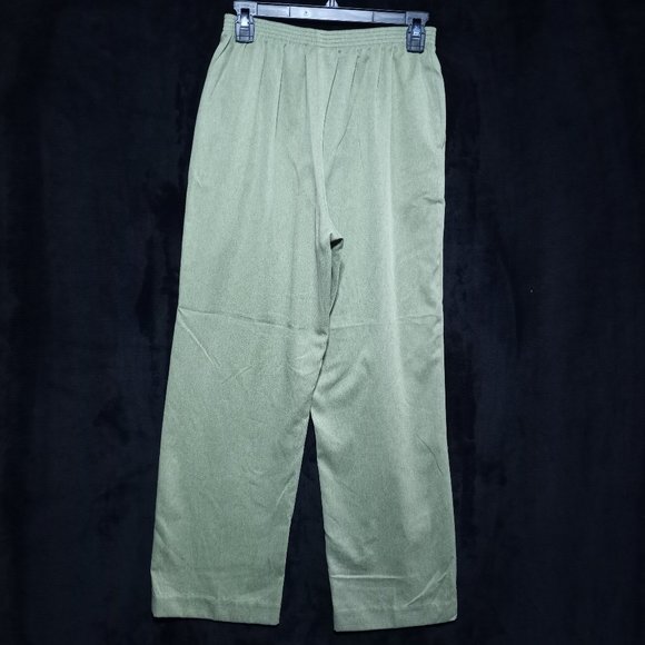 Alfred Dunner Women's Pants Size 8P 100% Polyester Green Petite #1220 - Picture 4 of 7